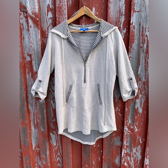 Women’s cream coloured Blue Curl hoodie dress size large - Picture 1 of 7